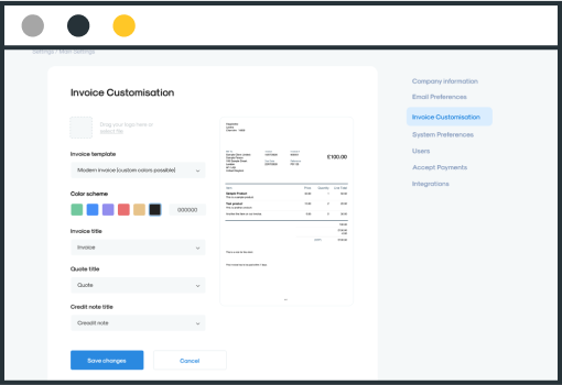 Choice of over 15 invoice templates in InvoiceBerry