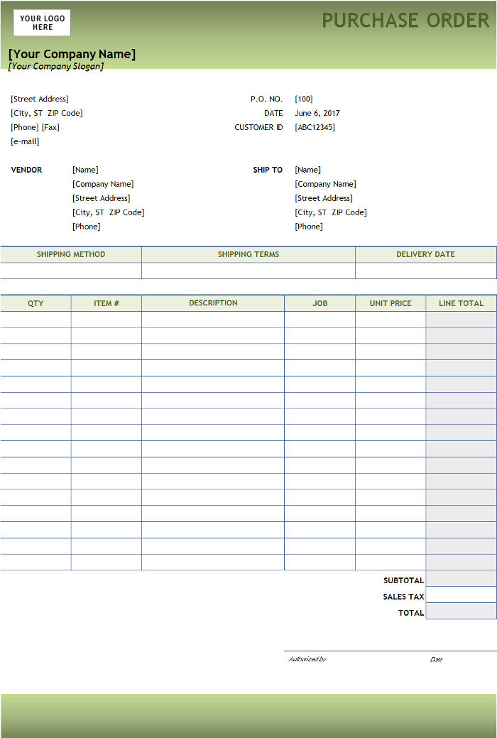 Purchase Order 1