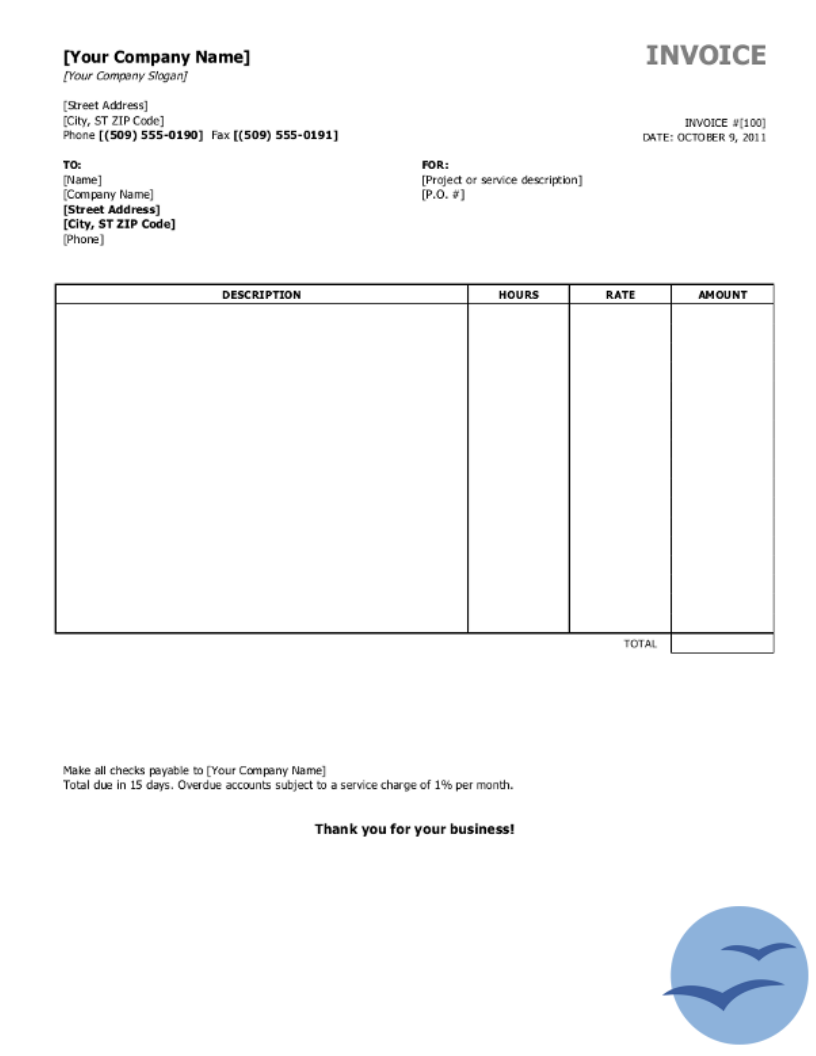 Free Invoice Templates